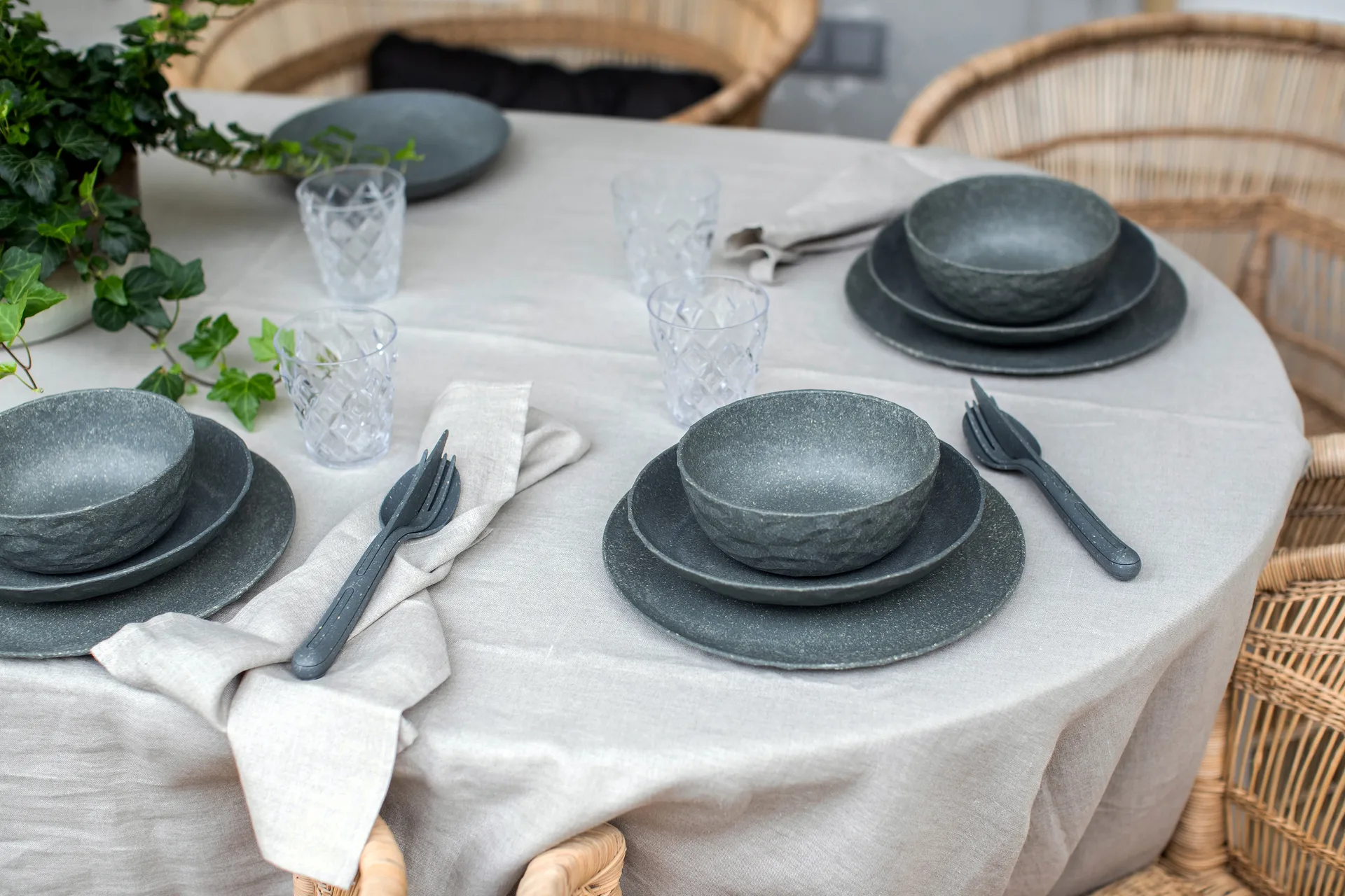 클럽 딥 플레이트 Ø22 cm 4개 세트, Nature ash grey Koziol | 코지올