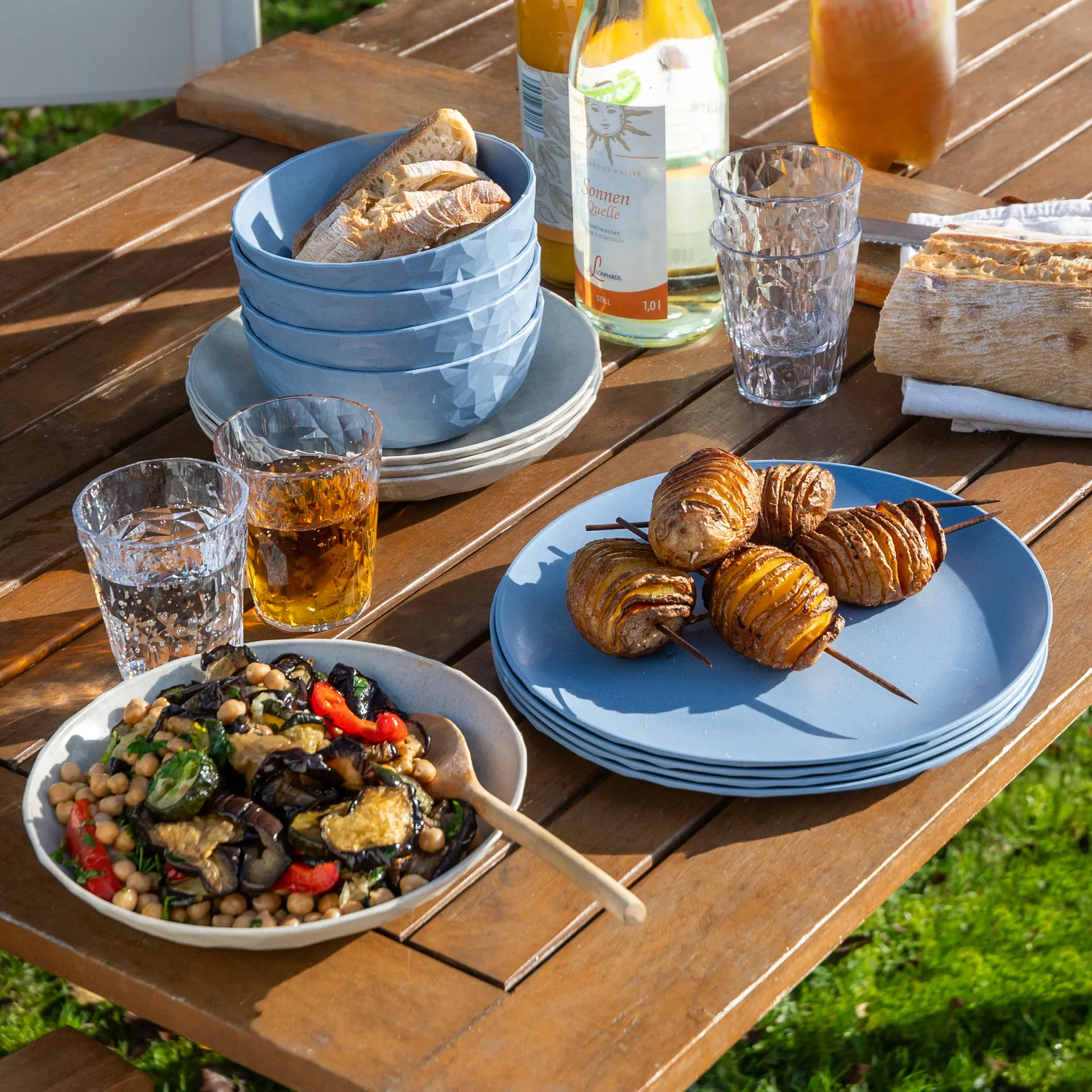 클럽 플레이트 Ø26 cm 4개 세트, Nature flower blue Koziol | 코지올