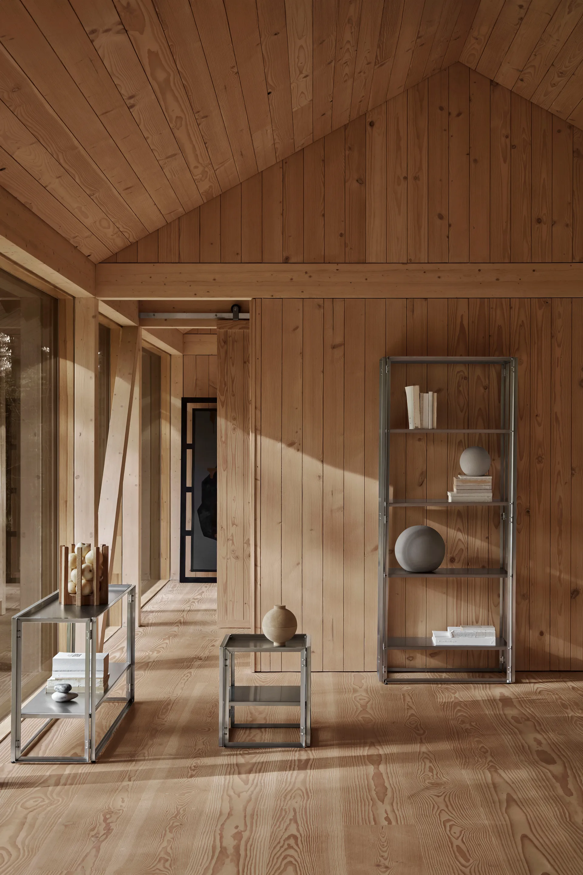 접이식 사이드 테이블 40x40 cm, Brushed stainless steel Kristina Dam Studio | 크리스티나 댐 스튜디오