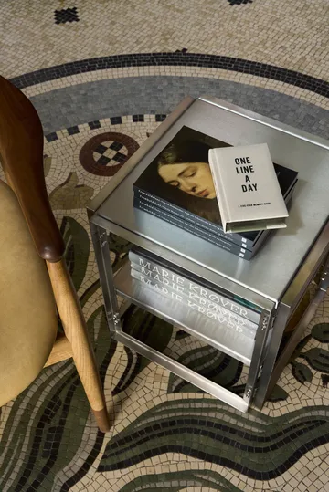 접이식 사이드 테이블 40x40 cm - Brushed stainless steel - Kristina Dam Studio | 크리스티나 댐 스튜디오