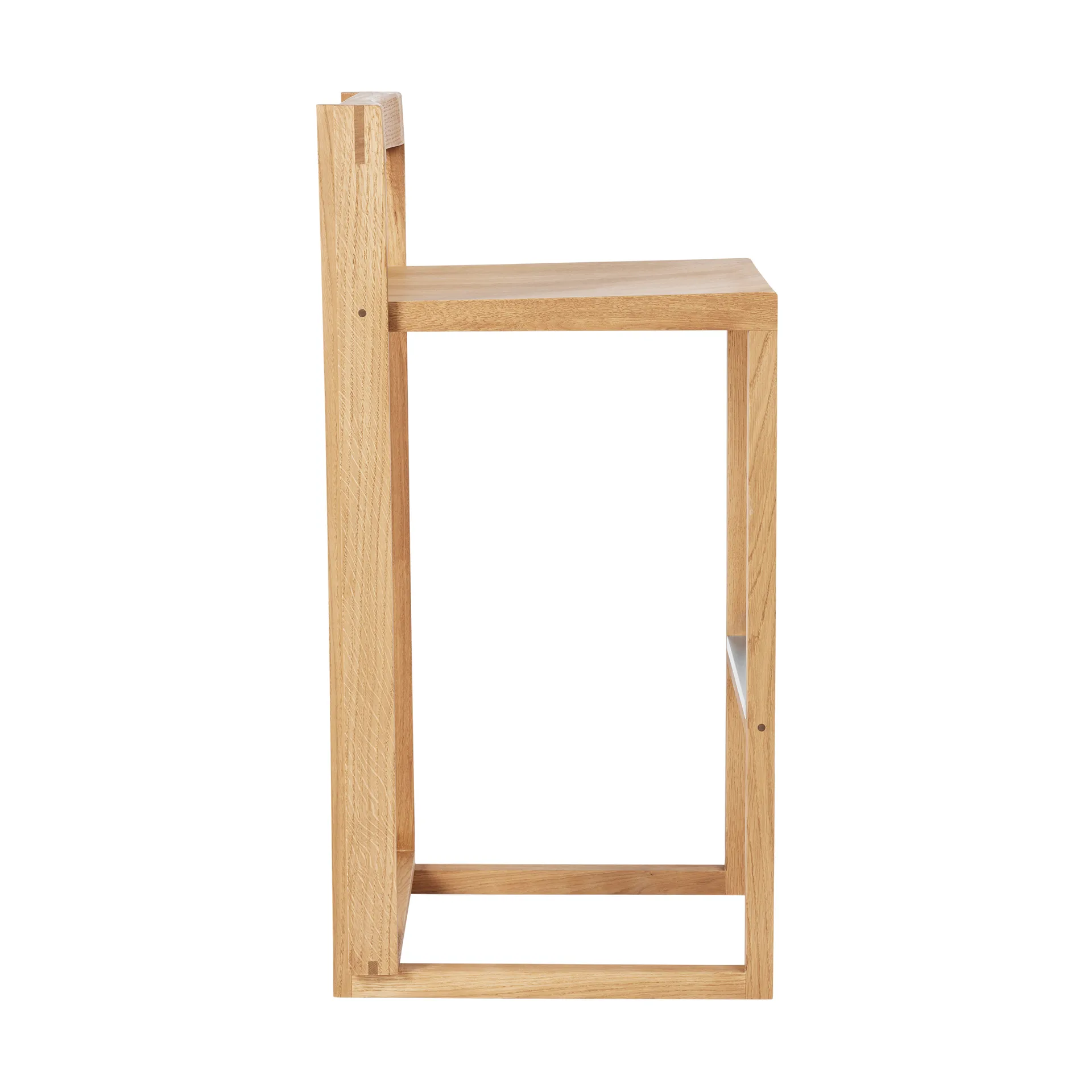 아웃라인 바 스툴 75 cm, Warm lacquered oak–brushed steel Kristina Dam Studio | 크리스티나 댐 스튜디오