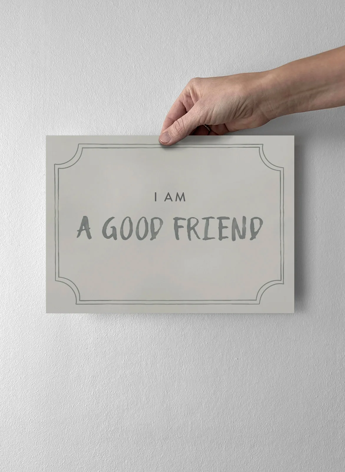 Good friend 졸업장 포스터 21x30 cm, Dusty mint Kunskapstavlan®