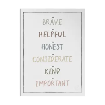 I am 포스터 30x40 cm - Dusty pastel - Kunskapstavlan®