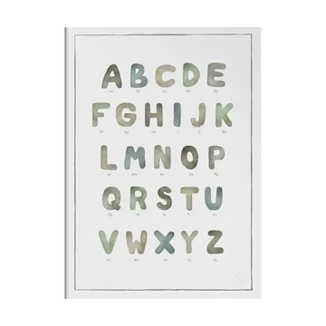 The Alphabet watercolour 포스터 - 50x70 cm - Kunskapstavlan®