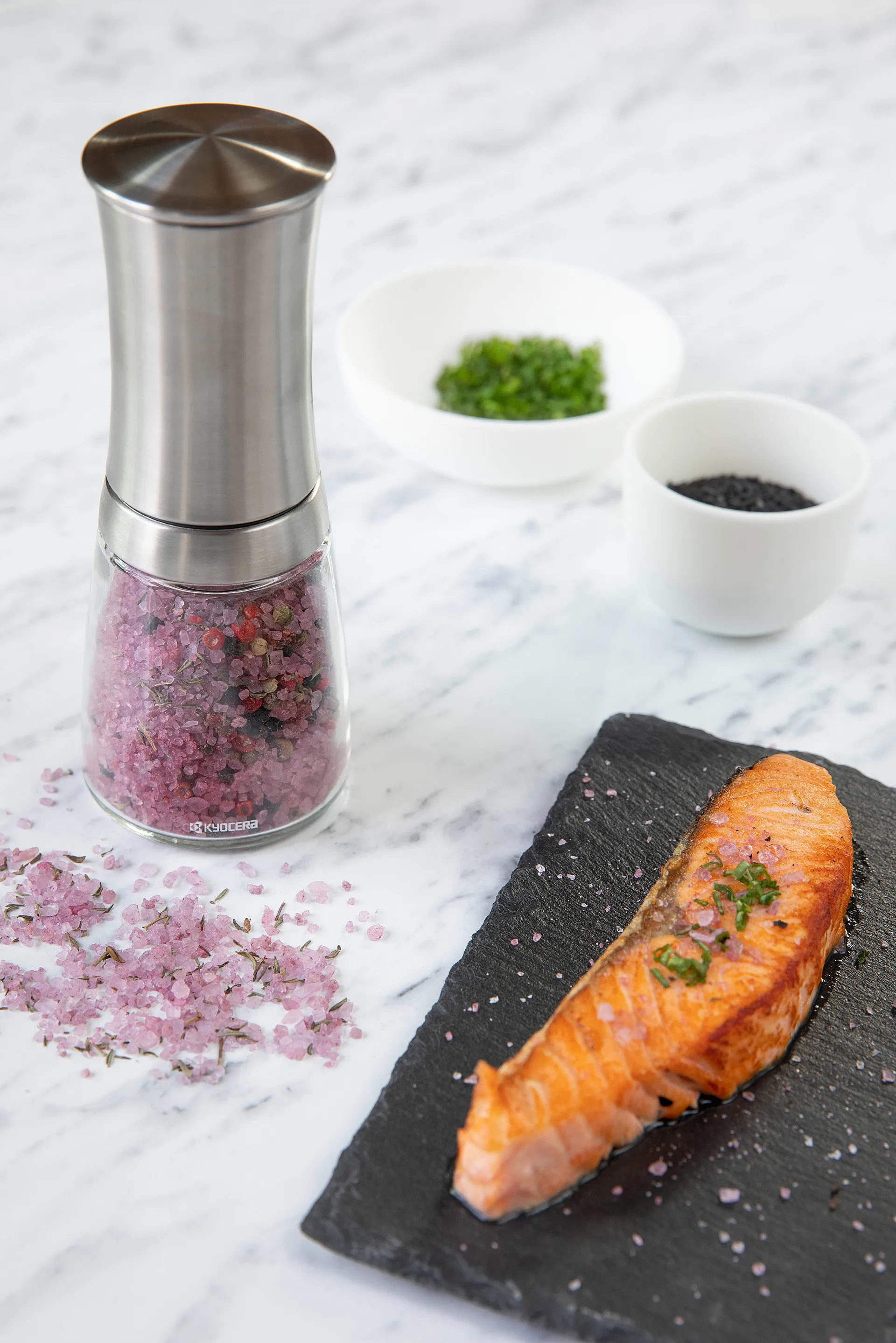 세라믹 스파이스 밀 & 글라스 컨테이너, 21 cm Kyocera | 쿄세라