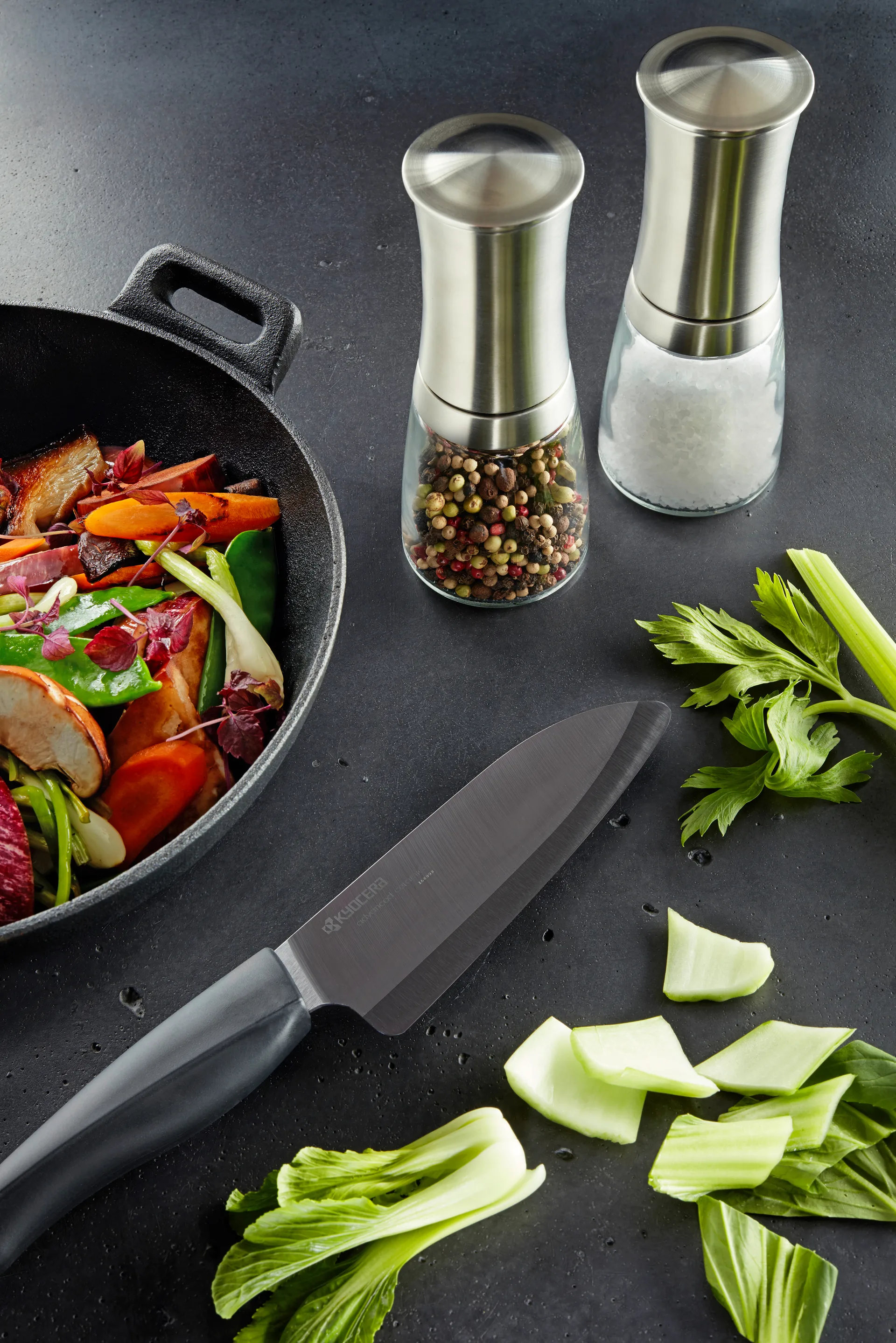 세라믹 스파이스 밀 & 글라스 컨테이너, 21 cm Kyocera | 쿄세라