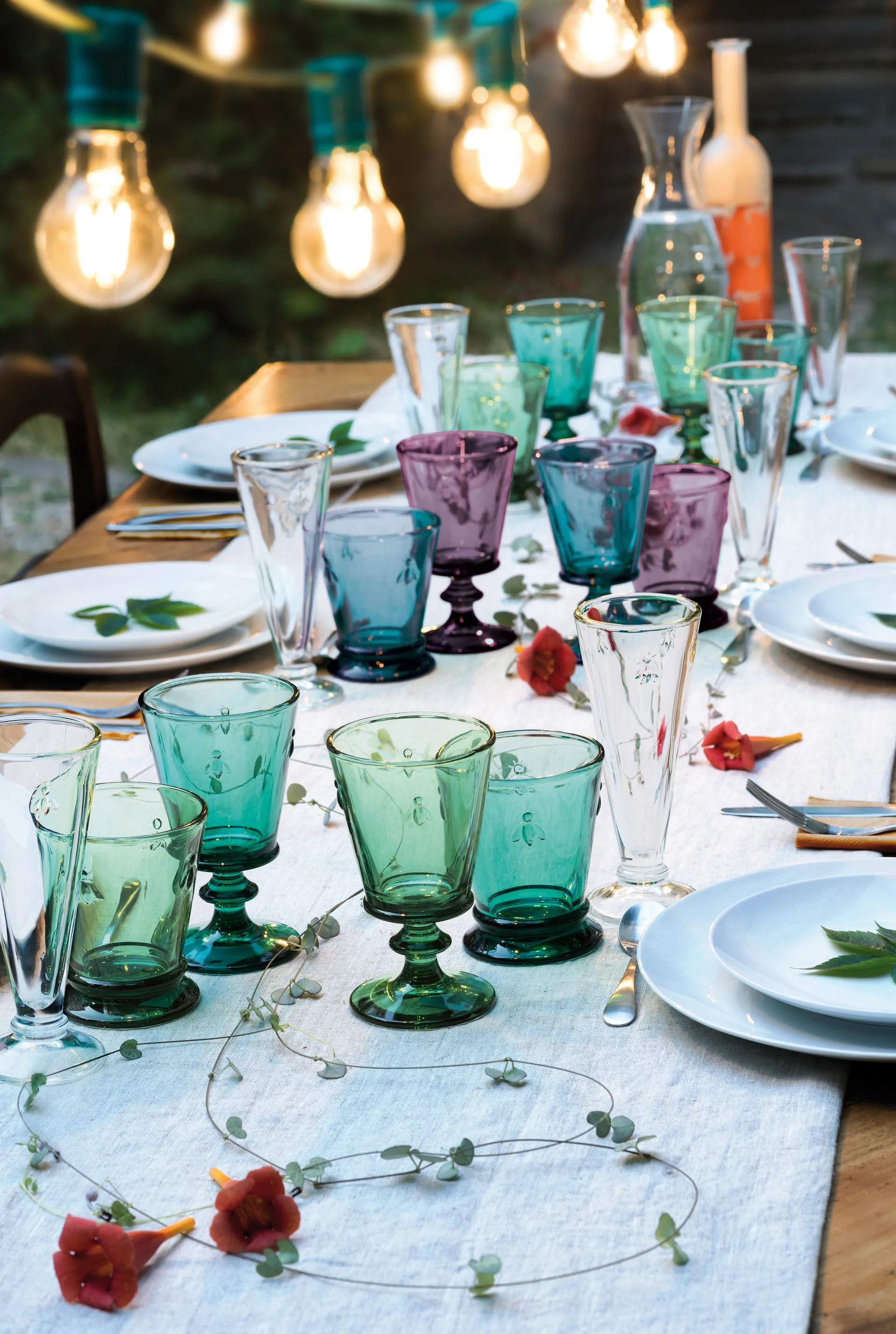 Abeille 유리잔 26 cl 6개 세트, Emerald green La Rochère | 라 로쉐