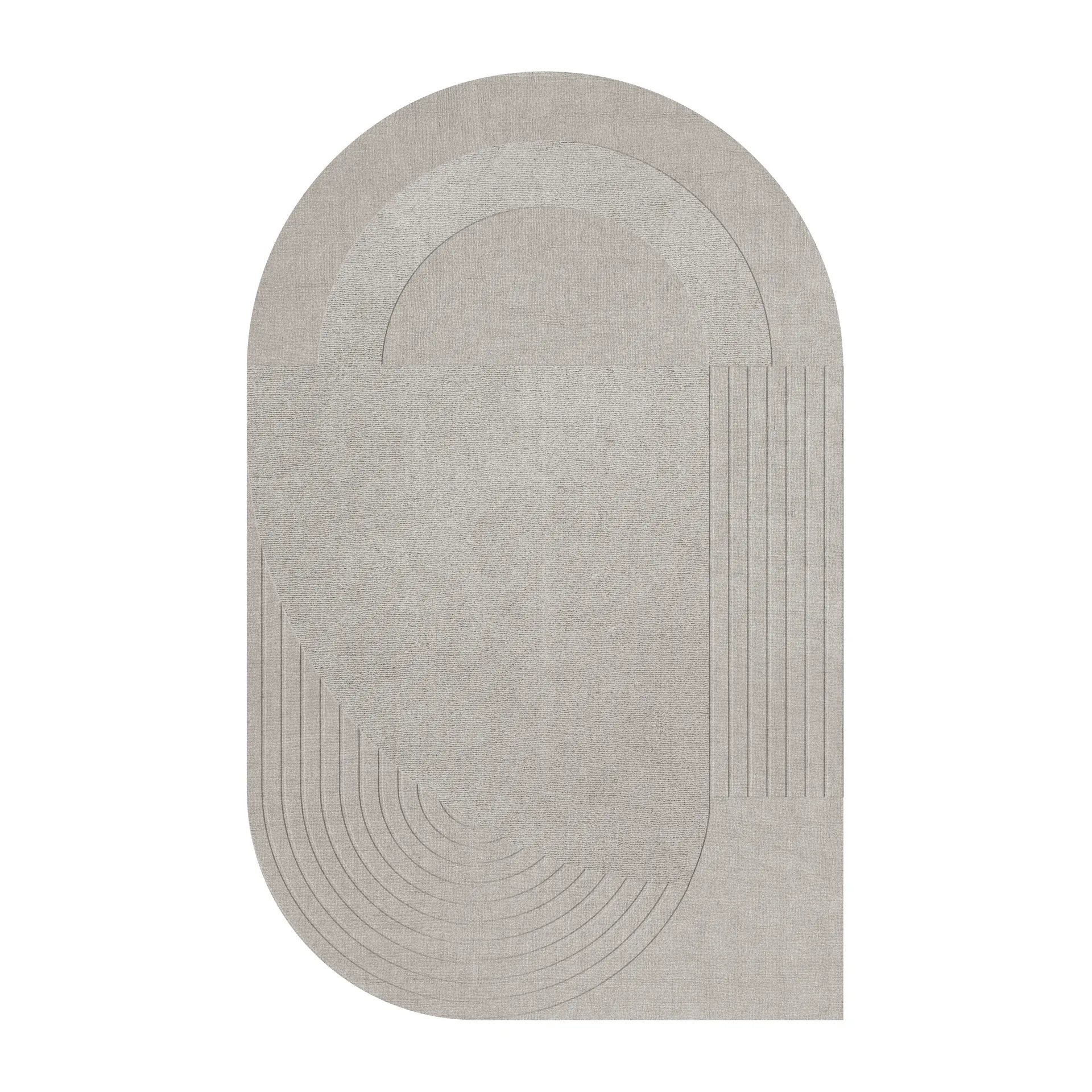 써큘러 울 러그 220x350 cm, True greige Layered | 레이어드