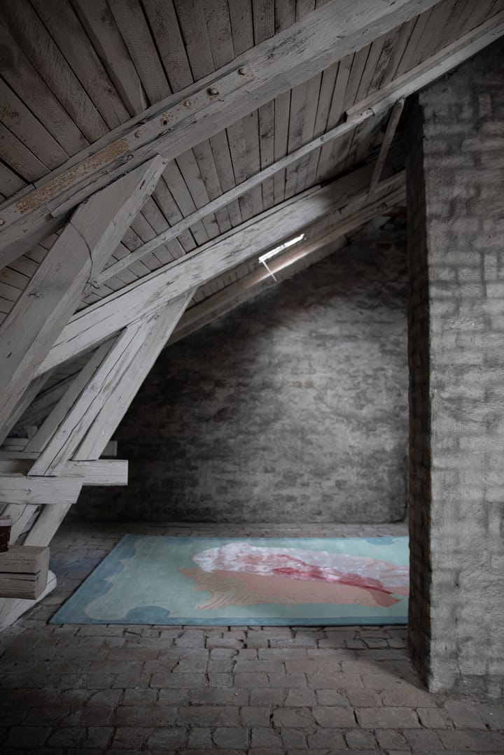 쉘 패턴 울 러그, Blue. pink. 250x350 cm Layered | 레이어드