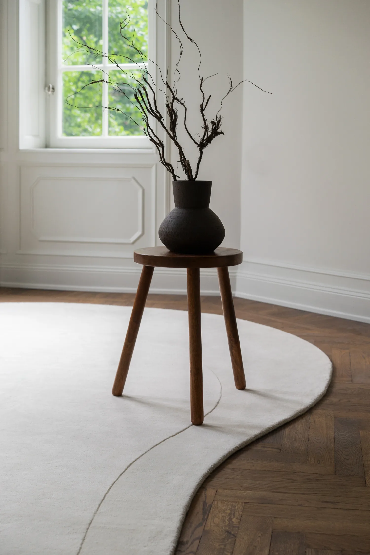 Residue 울 러그 180x270 cm, Bone White Layered | 레이어드