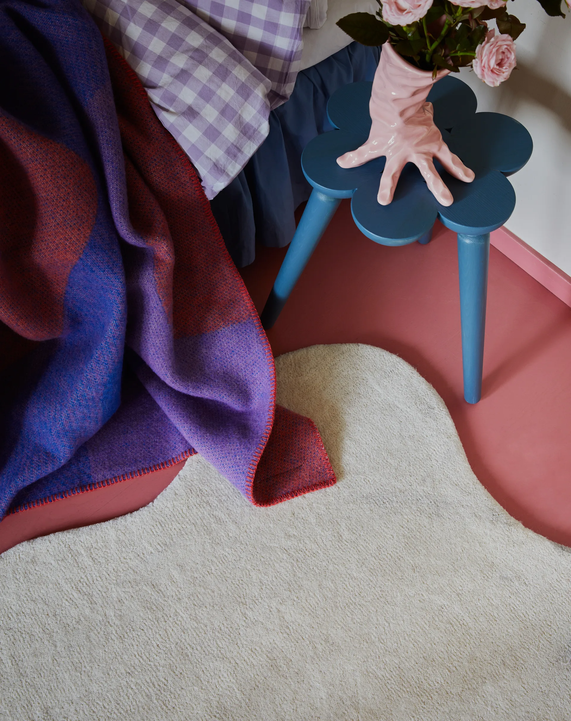 Scallop 울 러그 160x230 cm, Bone white Layered | 레이어드