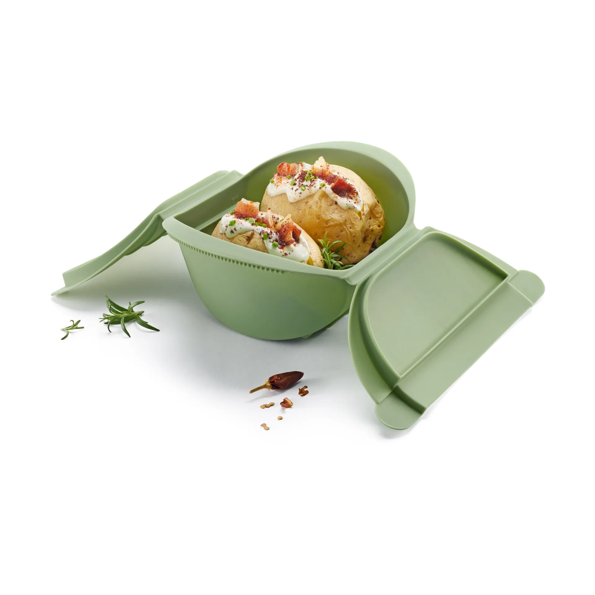 Lékué 스티머, Green, large, 4-pack Lékué