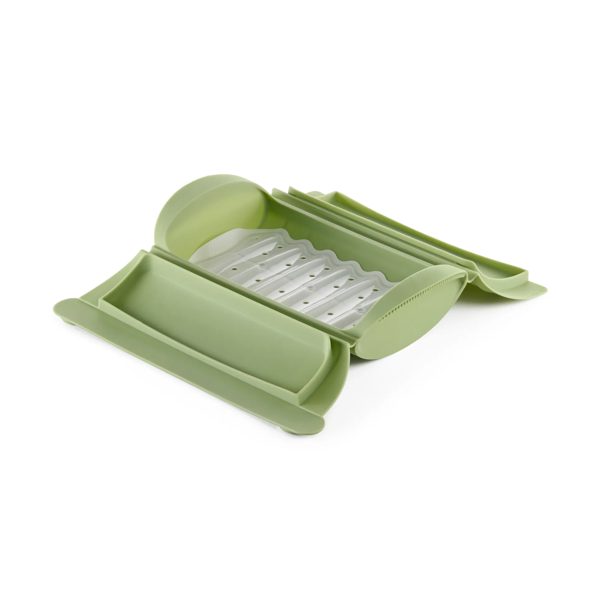 Lékué 스티머, Green, with tray, 2-pack Lékué
