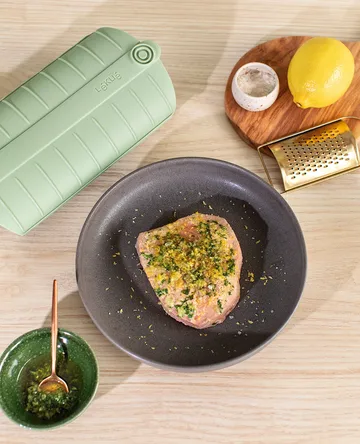 Lékué 스티머 - Green, with tray, 2-pack - Lékué