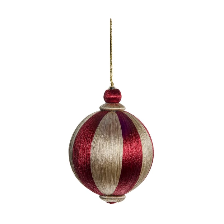 아그네스 크리스마스 볼 Ø10 cm - Dark red-linen - Lene Bjerre | 르네 비에르