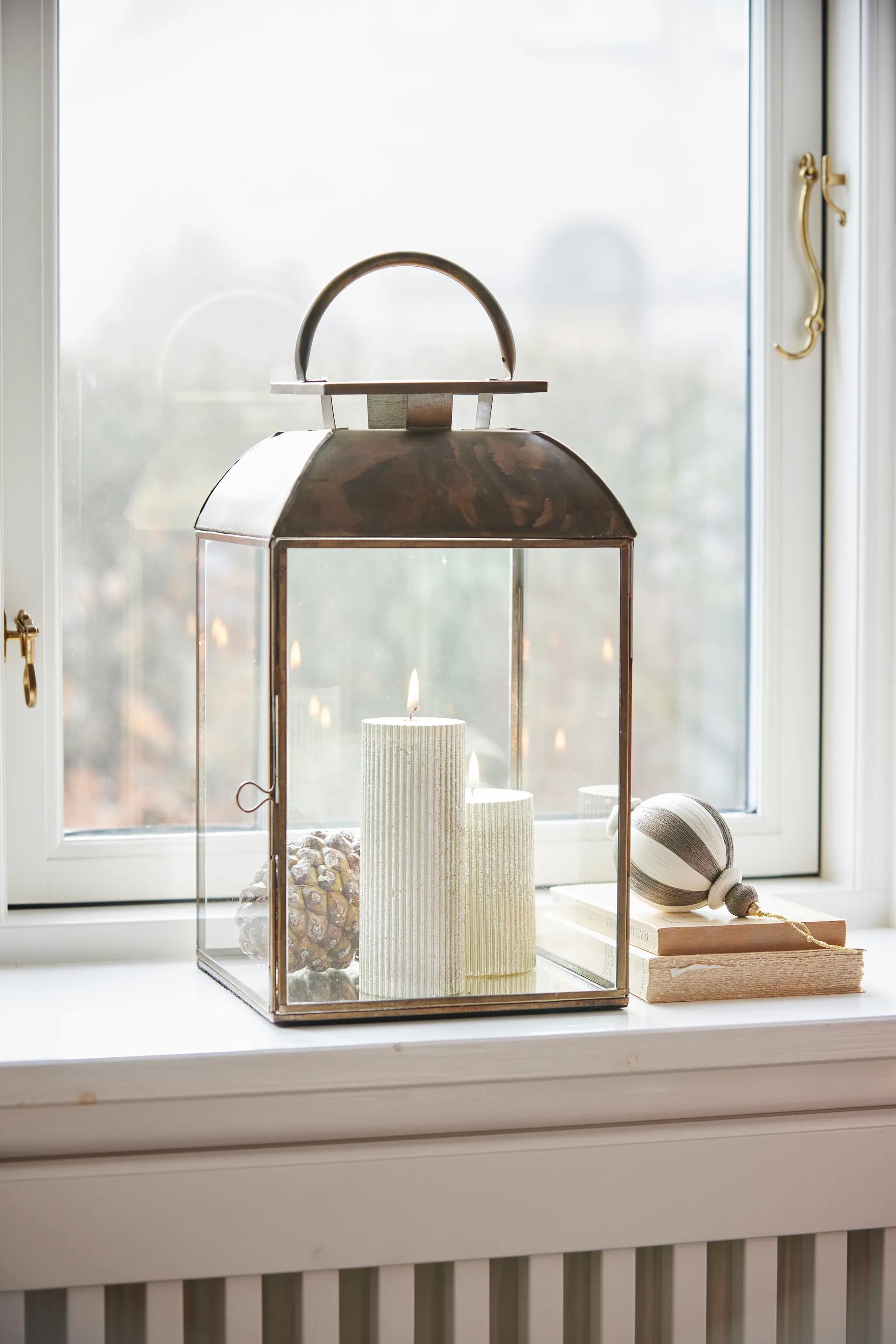 아그네스 크리스마스 볼 Ø10 cm, Off-white-brown Lene Bjerre | 르네 비에르