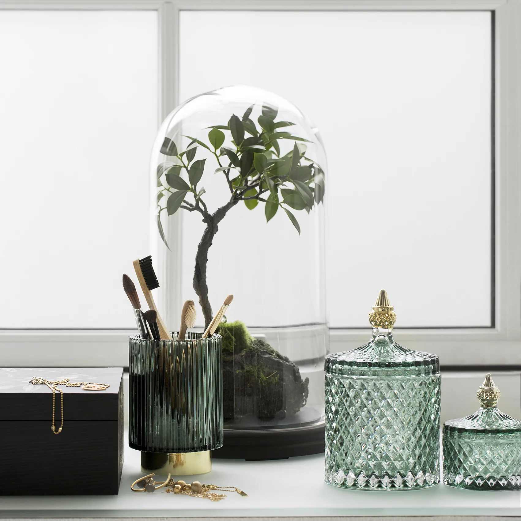 미야 덮개 있는 보관병 Ø10.5 cm, Green Lene Bjerre | 르네 비에르