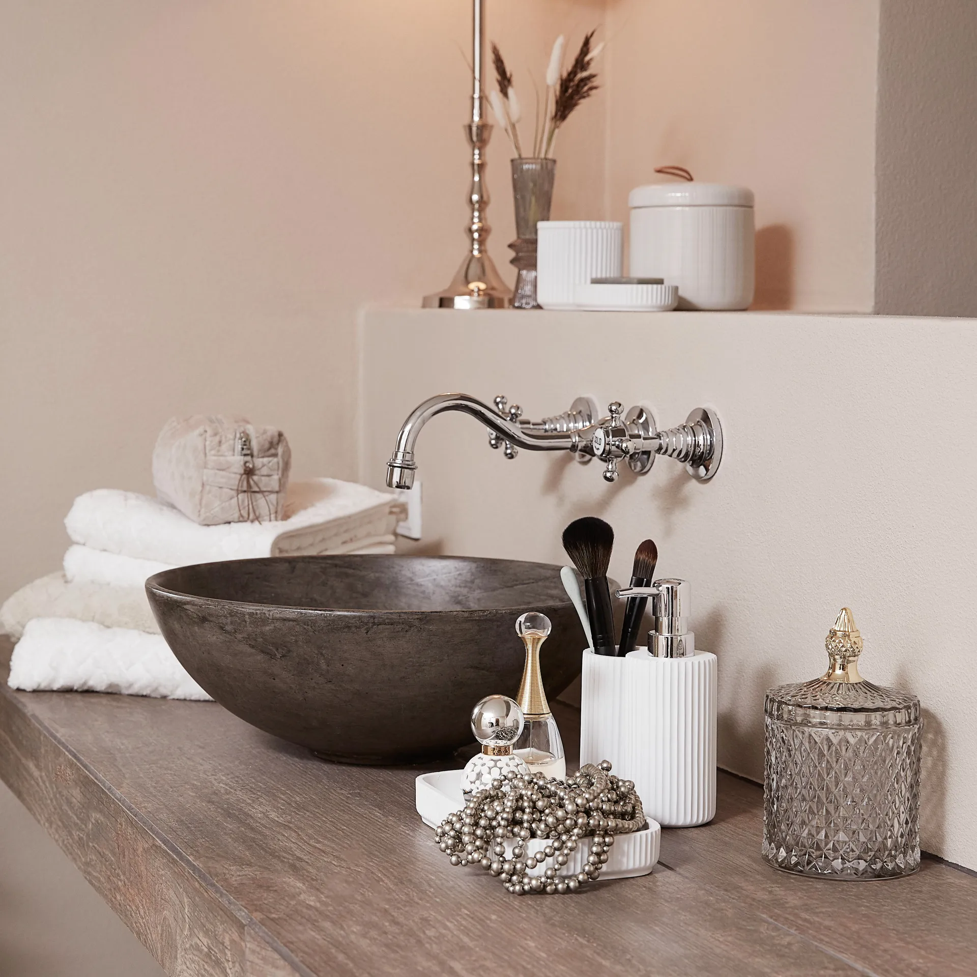 미야 덮개 있는 보관병 Ø10.5 cm, Light grey Lene Bjerre | 르네 비에르