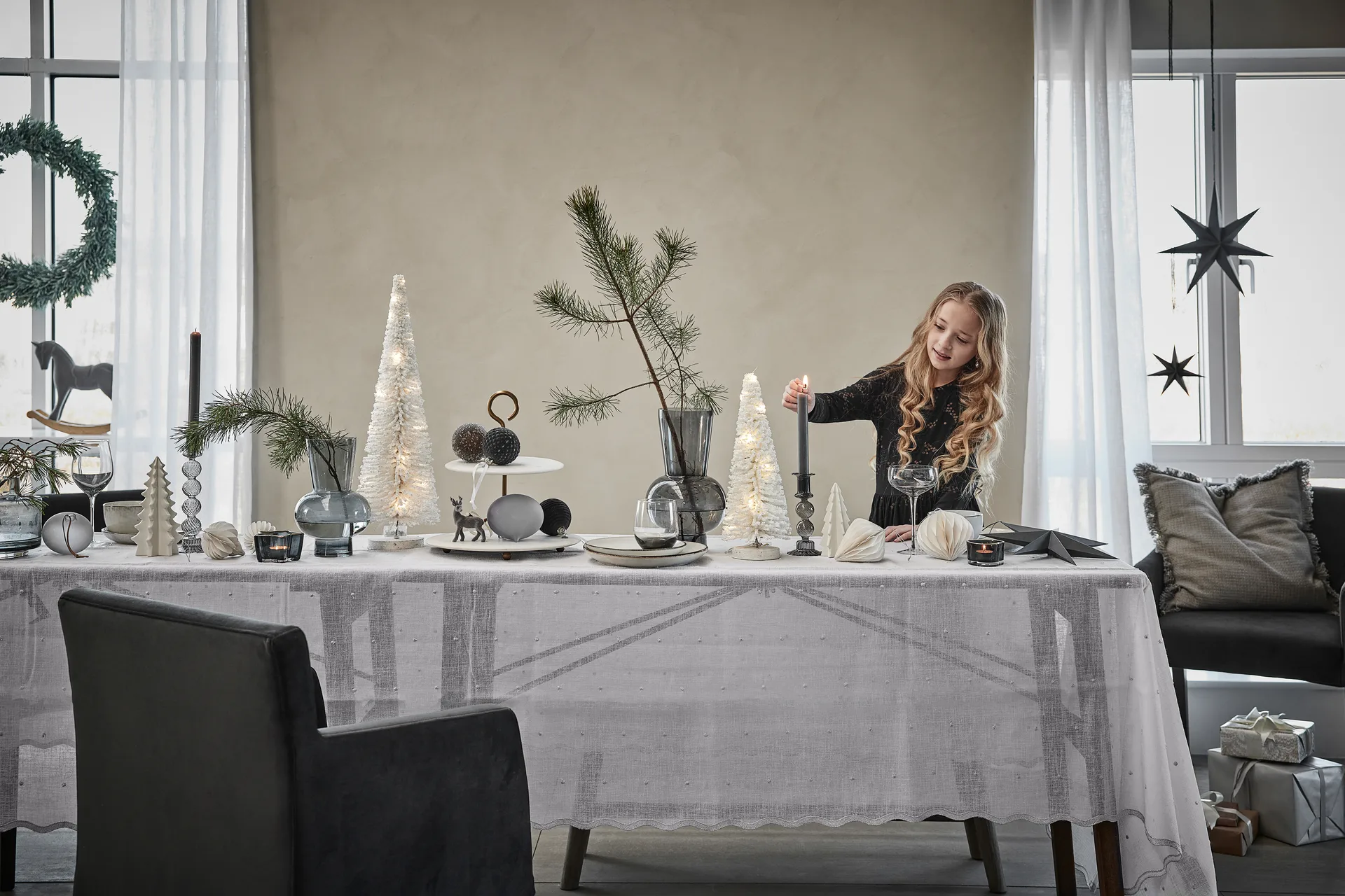 몰린 우드 20.5 cm, light grey Lene Bjerre | 르네 비에르