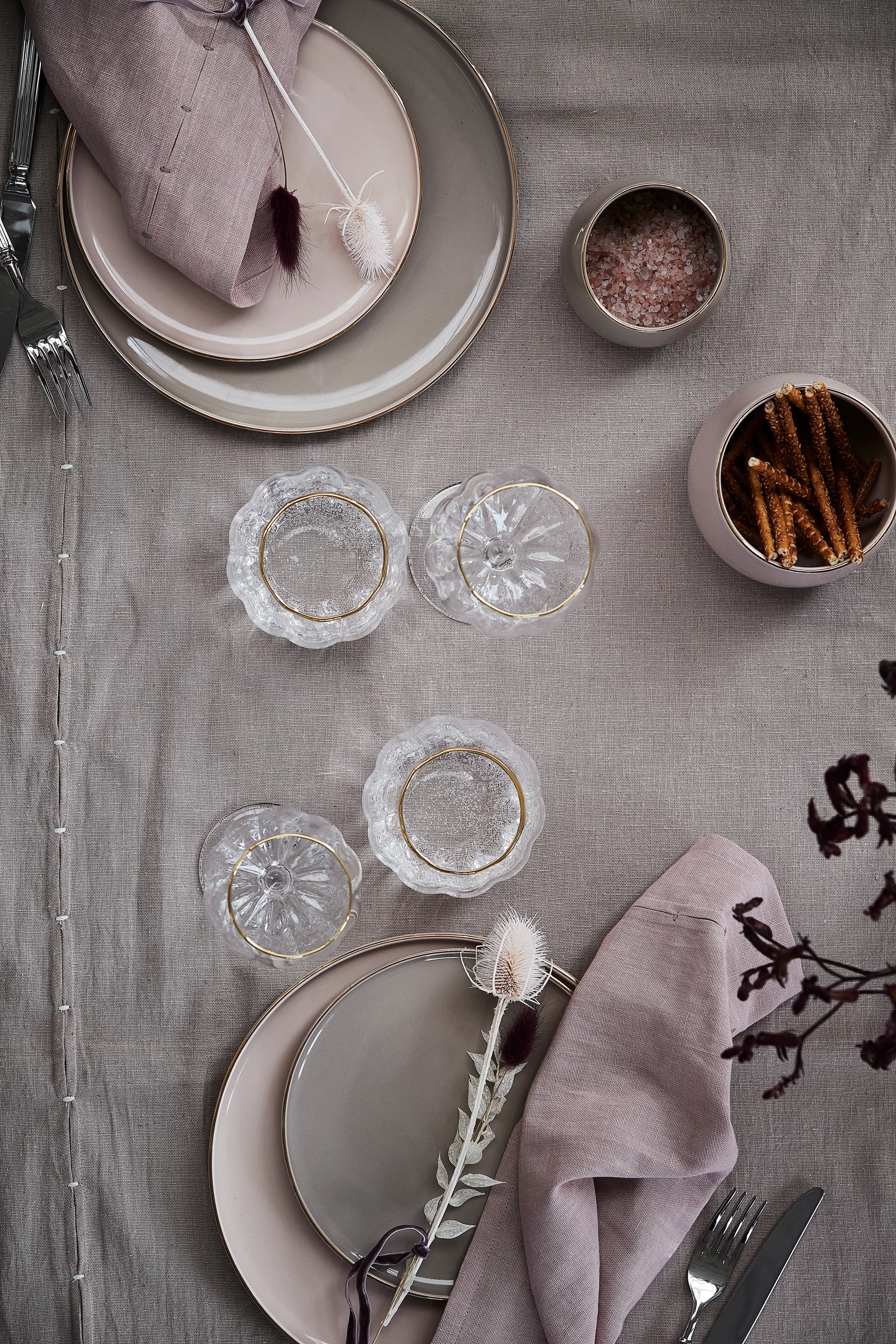 클라라 접시 Ø26 cm, Rose-light gold Lene Bjerre | 르네 비에르