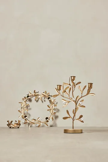미시아 캔들 스틱 34 cm - Light gold - Lene Bjerre | 르네 비에르