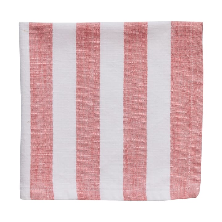 올리비아 코튼 냅킨 40x40 cm - Off white-dark coral - Lene Bjerre | 르네 비에르