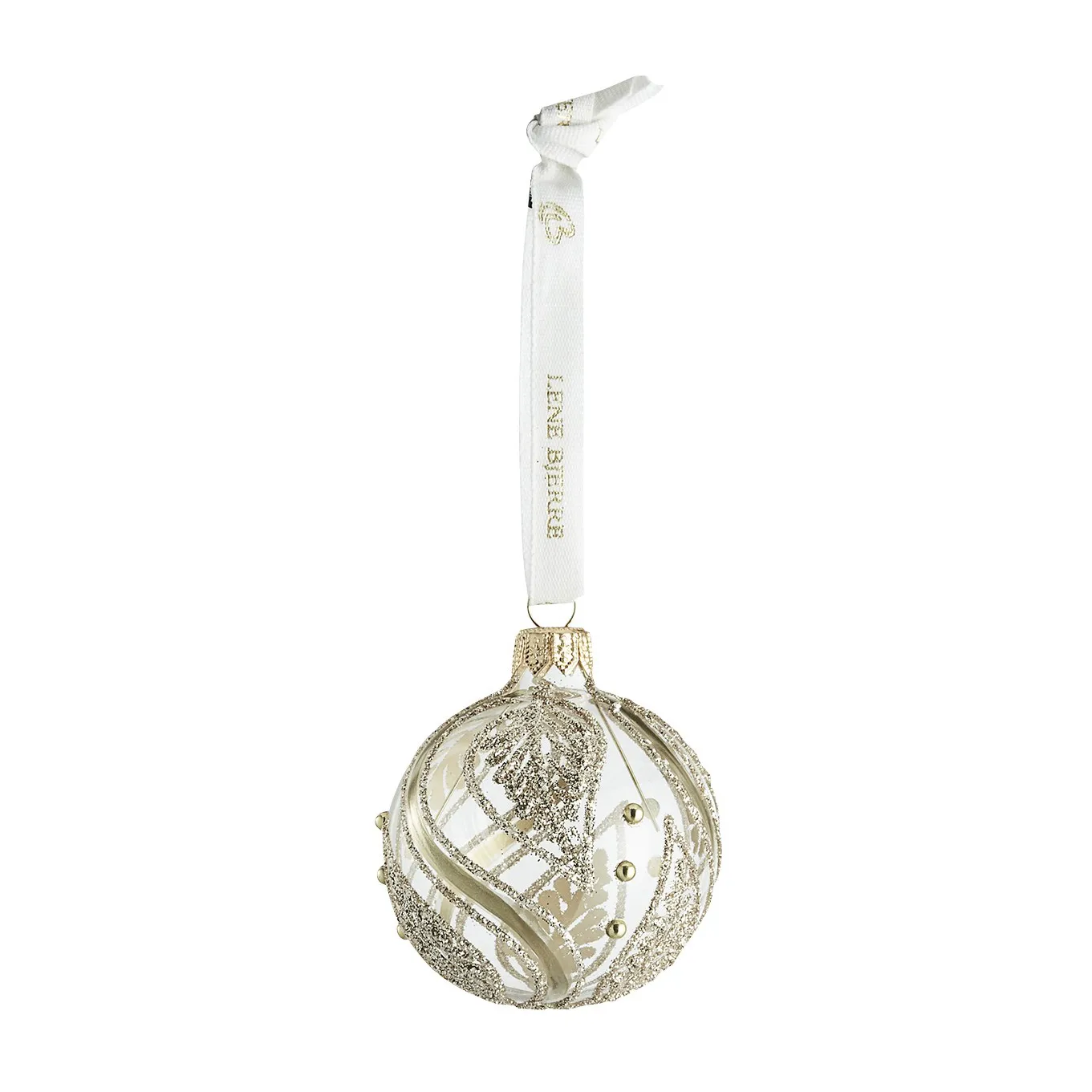 카델리아 크리스마스 바우블 & 리브스 Ø6 cm, Clear-gold Lene Bjerre | 르네 비에르