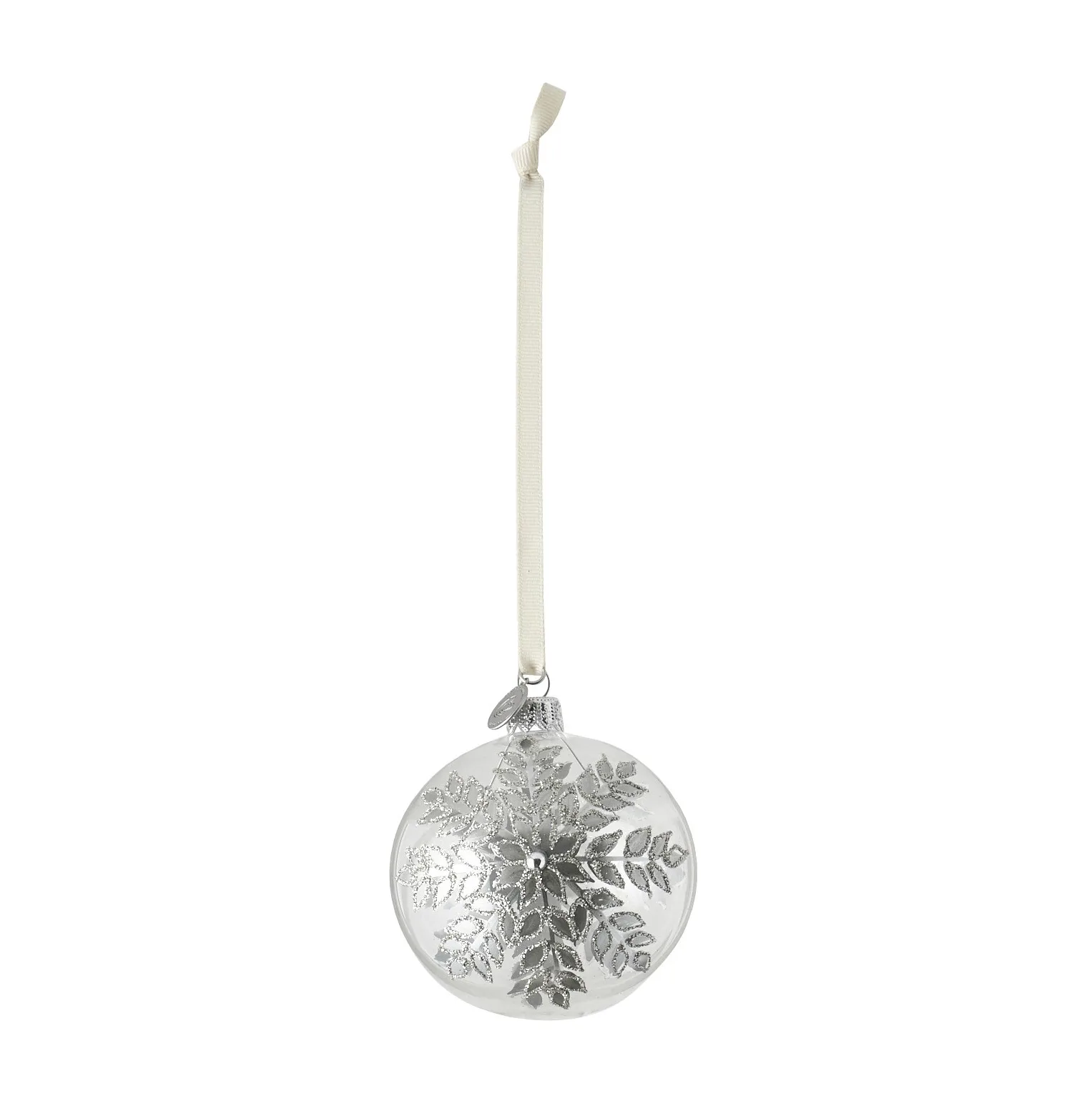 카델리아 크리스마스 바우블 아이스 플라워 Ø8 cm, Clear-silver Lene Bjerre | 르네 비에르