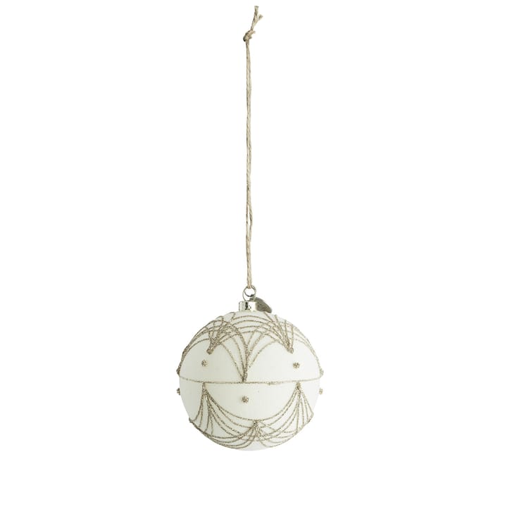 얄리아 크리스마스 바우블 Ø8 cm - off white-light gold - Lene Bjerre | 르네 비에르