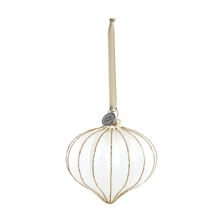 나비나 크리스마스 바우블 8 cm - White-Light gold - Lene Bjerre | 르네 비에르