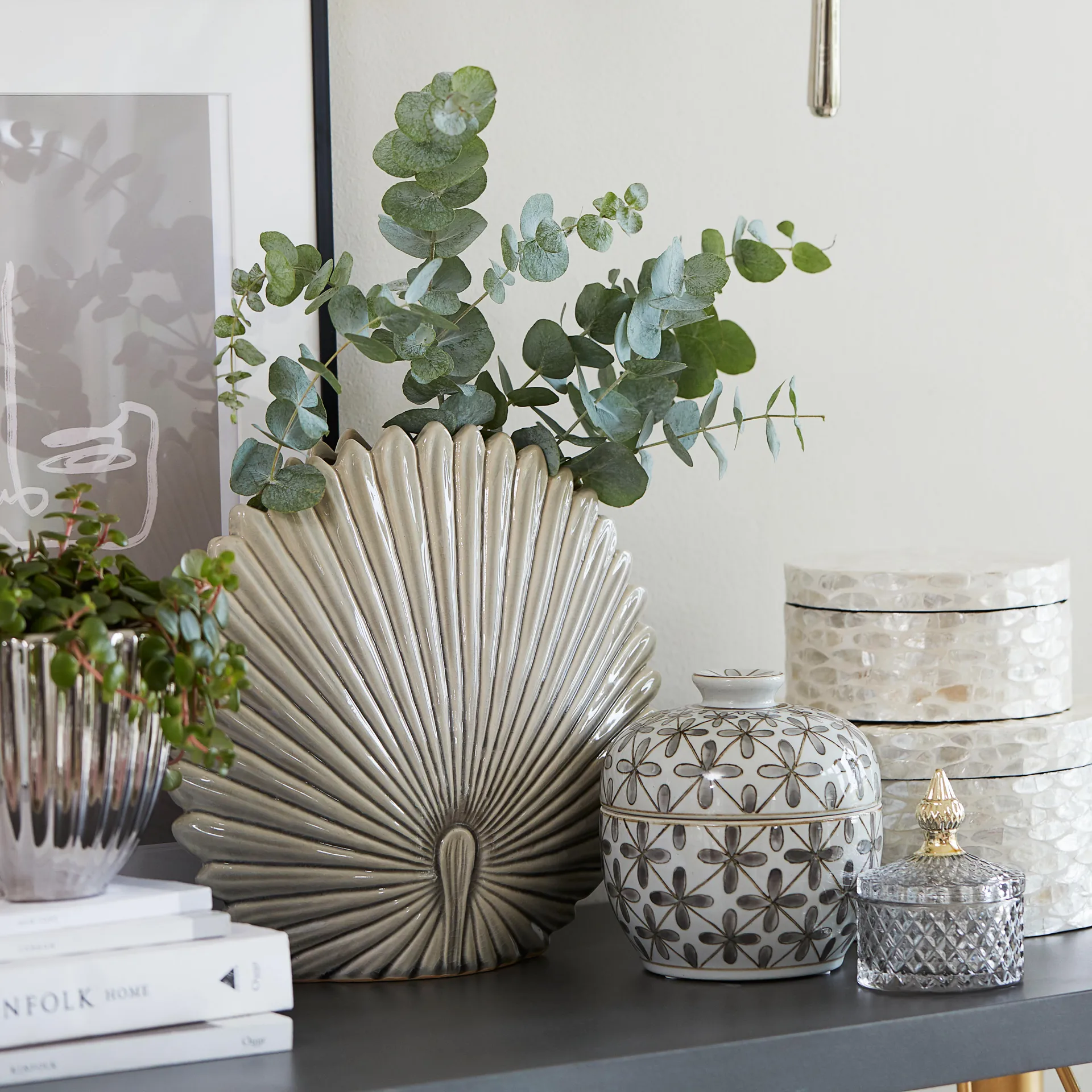 미야 덮개 있는 보관병 Ø8.5 cm, Light grey Lene Bjerre | 르네 비에르