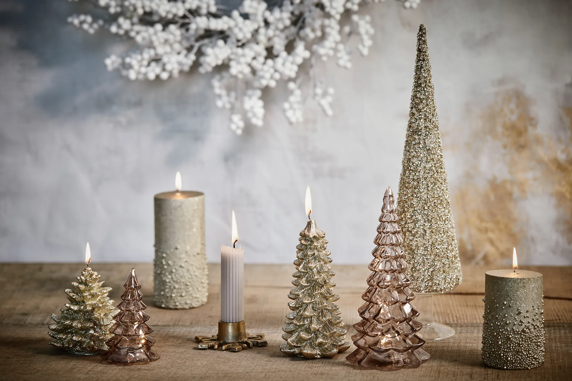 카빌 캔들스틱 스노우 플레이크 9.5 cm, light gold Lene Bjerre | 르네 비에르