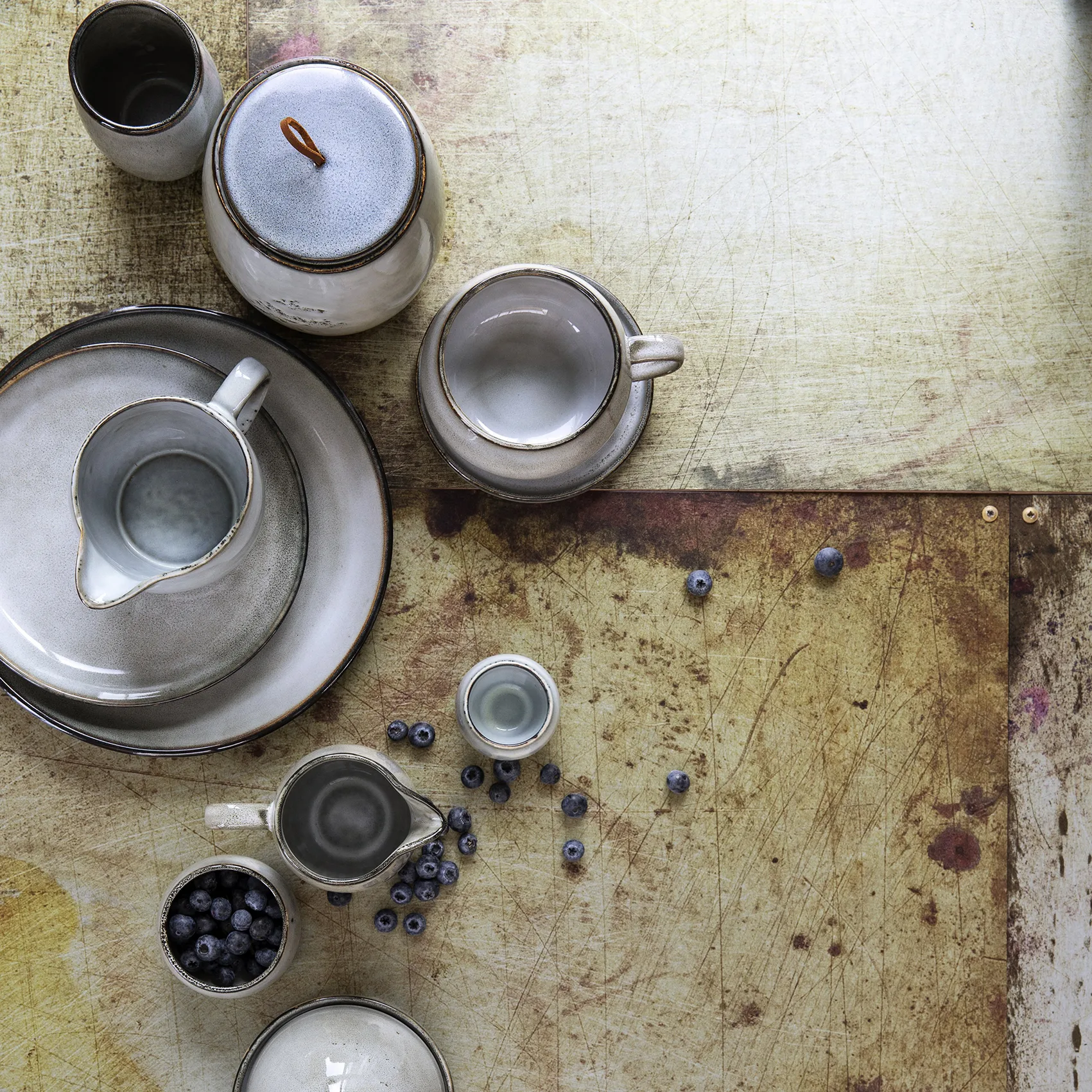 아메라 오벌 접시, grey Lene Bjerre | 르네 비에르