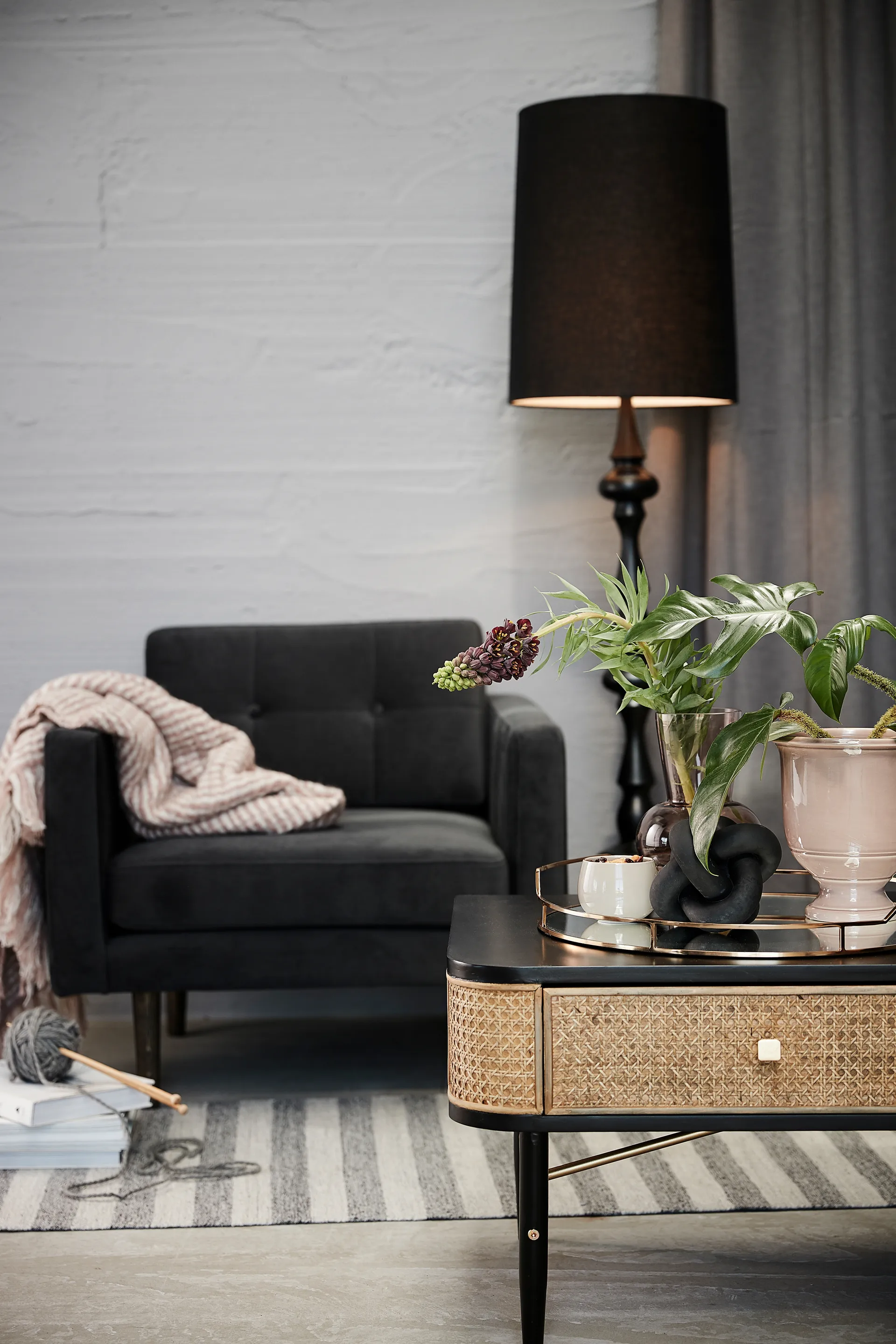 세라피나 데코 knot 13 cm, Black Lene Bjerre | 르네 비에르