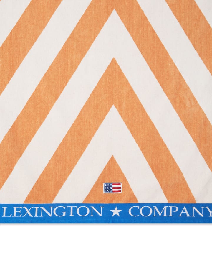 그래픽  코튼 벨루어 비치 타월 100x180 cm, Beige-white-blue Lexington | 렉싱턴