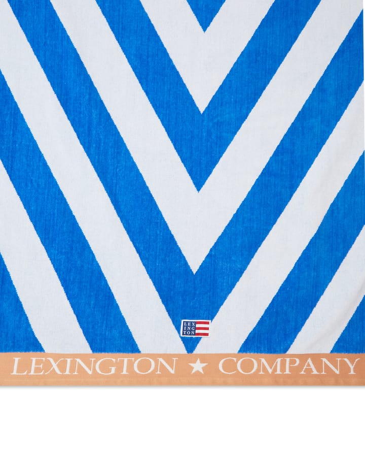 그래픽  코튼 벨루어 비치 타월 100x180 cm, Blue-white-beige Lexington | 렉싱턴