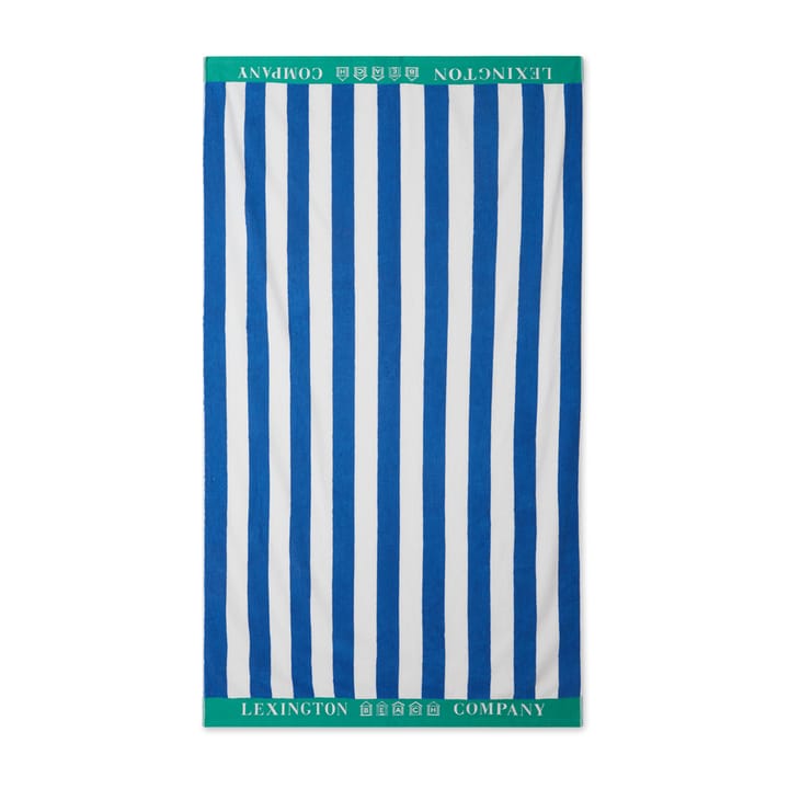 스트라이프 코튼 테리 비치 타월 100x180 cm - Blue-white-green - Lexington | 렉싱턴