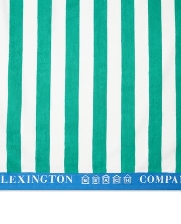스트라이프 코튼 테리 비치 타월 100x180 cm - Green-blue-white - Lexington | 렉싱턴