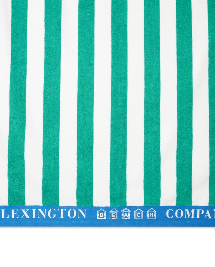 스트라이프 코튼 테리 비치 타월 100x180 cm - Green-blue-white - Lexington | 렉싱턴