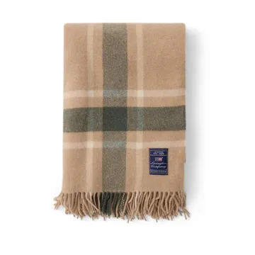 프레임 체크 리사이클 스로우 130x170 cm - Beige-green - Lexington | 렉싱턴