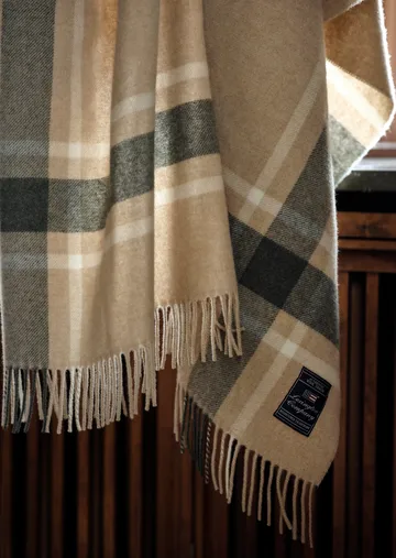 프레임 체크 리사이클 스로우 130x170 cm - Beige-green - Lexington | 렉싱턴