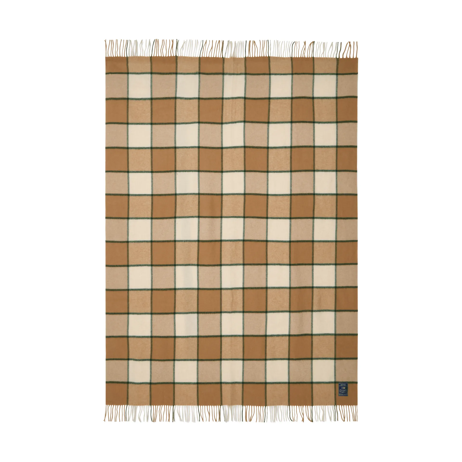 체크 리사이클 울 스로우 130x170 cm, Beige-light beige-green Lexington | 렉싱턴