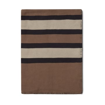 스트라이프 니트 코튼 스로우 130x170 cm - Brown-beige-dark gray - Lexington | 렉싱턴