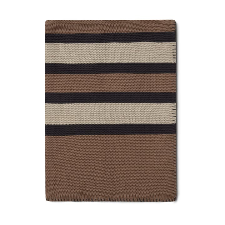 스트라이프 니트 코튼 스로우 130x170 cm, Brown-beige-dark gray Lexington | 렉싱턴