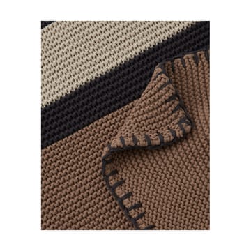 스트라이프 니트 코튼 스로우 130x170 cm - Brown-beige-dark gray - Lexington | 렉싱턴