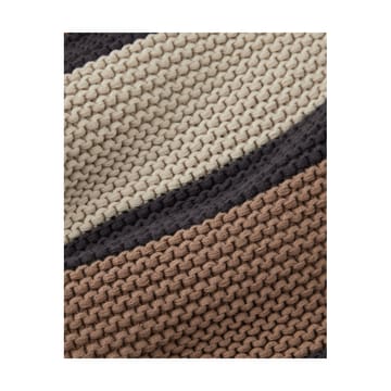 스트라이프 니트 코튼 스로우 130x170 cm - Brown-beige-dark gray - Lexington | 렉싱턴