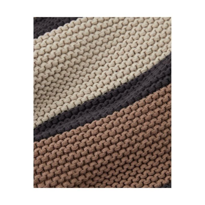 스트라이프 니트 코튼 스로우 130x170 cm, Brown-beige-dark gray Lexington | 렉싱턴