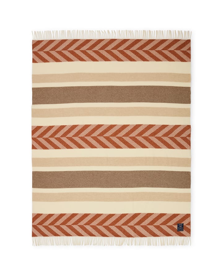 헤링본 스트라이프 울 스로우 130x170 cm, Copper-brown Lexington | 렉싱턴