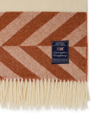 헤링본 스트라이프 울 스로우 130x170 cm - Copper-brown - Lexington | 렉싱턴