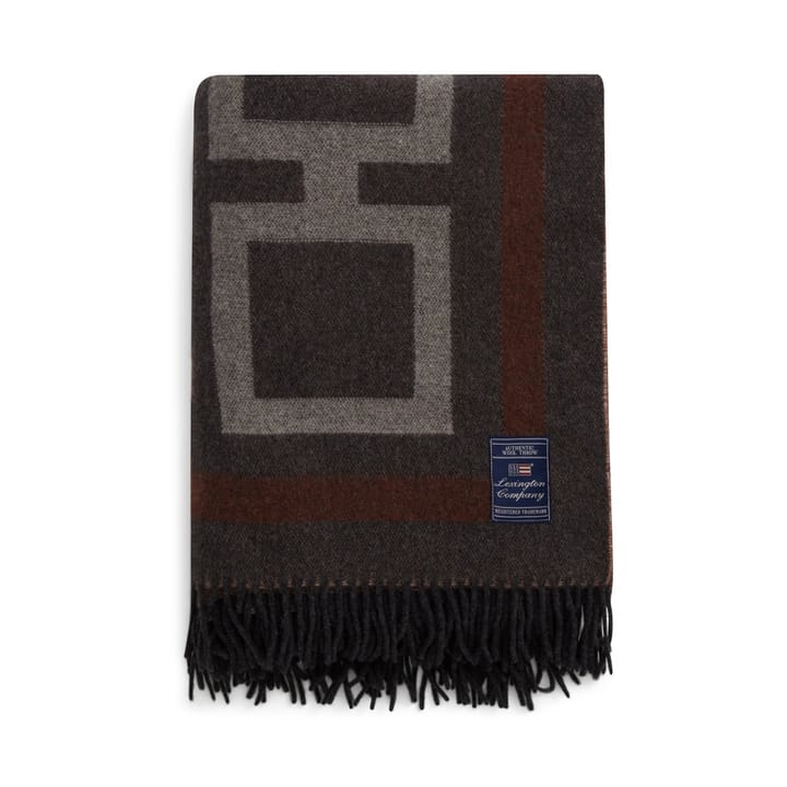 그래픽 울 스로우 130x170 cm, Dark grey-white-brown Lexington | 렉싱턴